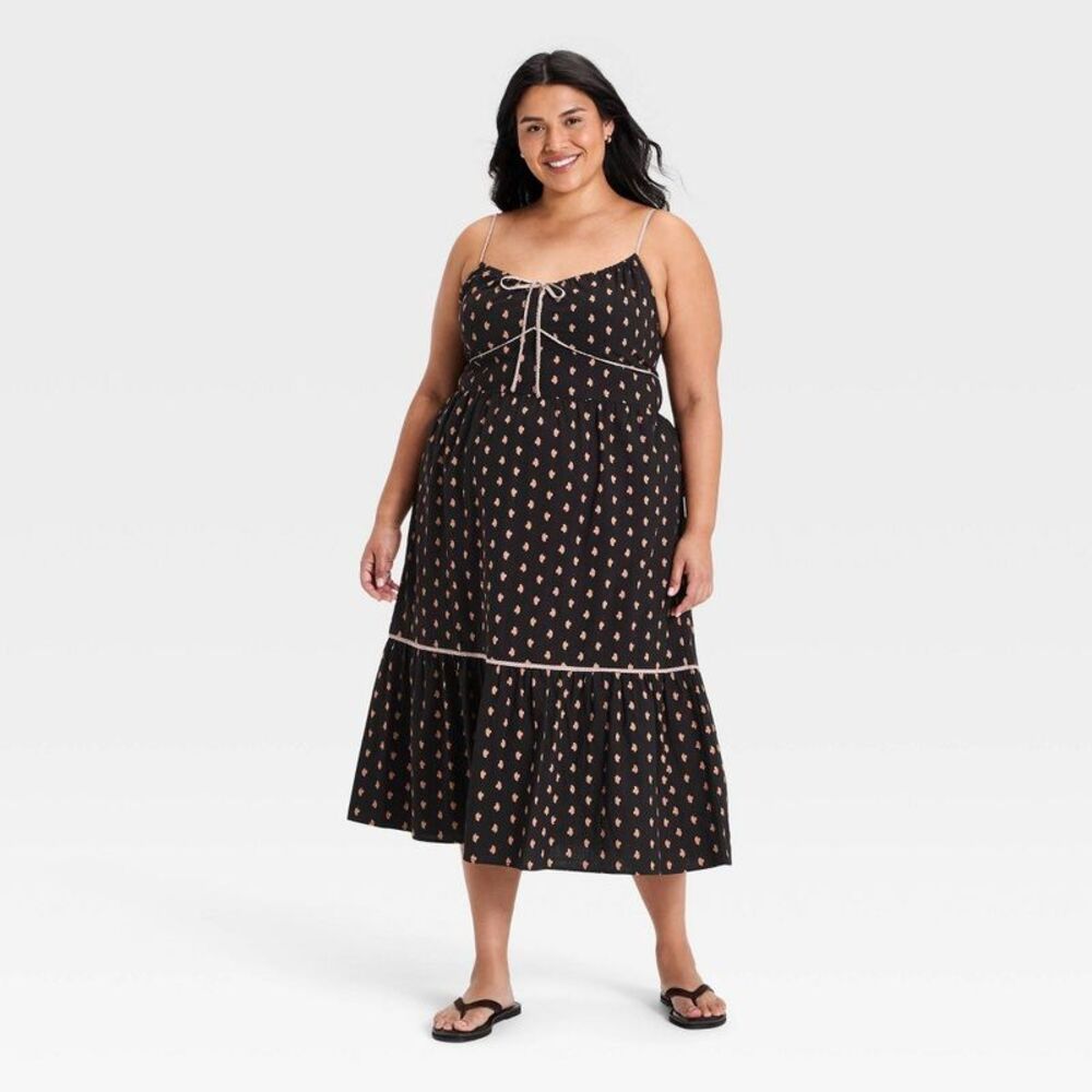 Open Box - Universal Thread - Women's Ruffle Maxi Pullover Sundress - Brown